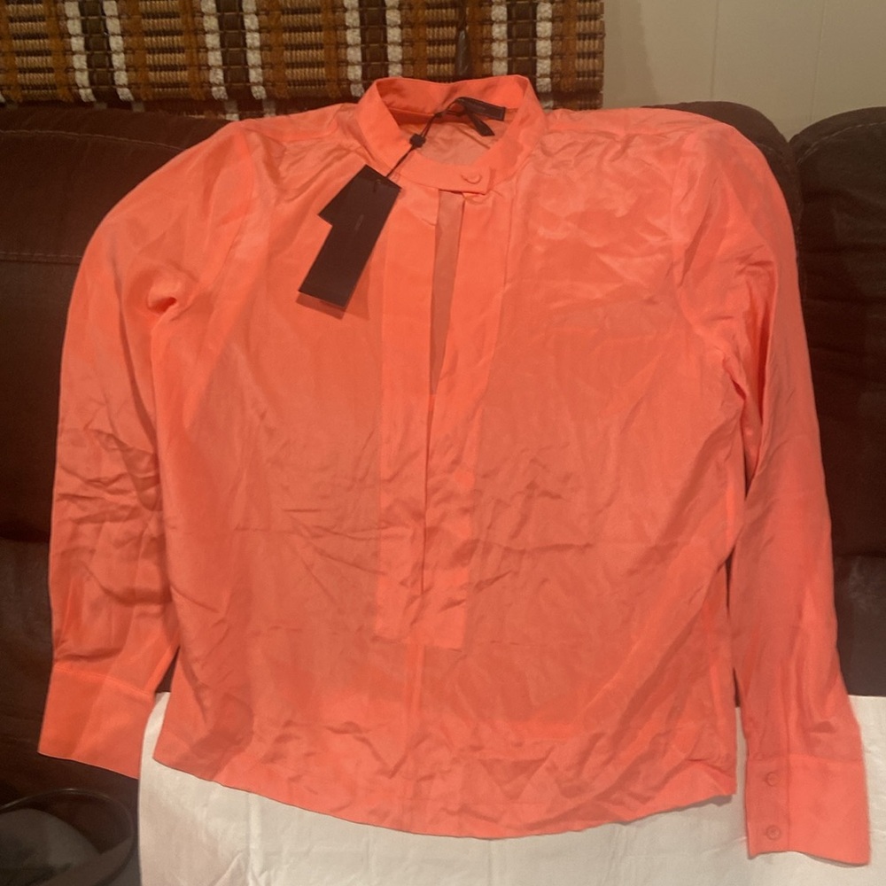 Beautiful BCBG Clemente Silk Orange Glow Top